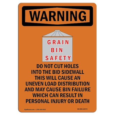 OSHA WARNING, 12 Height, Peel And Stick Wall Graphic